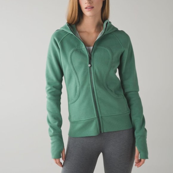 lululemon athletica Tops - LULULEMON Scuba Hoodie II in Vintage Green Sz 8 - NWOT!!